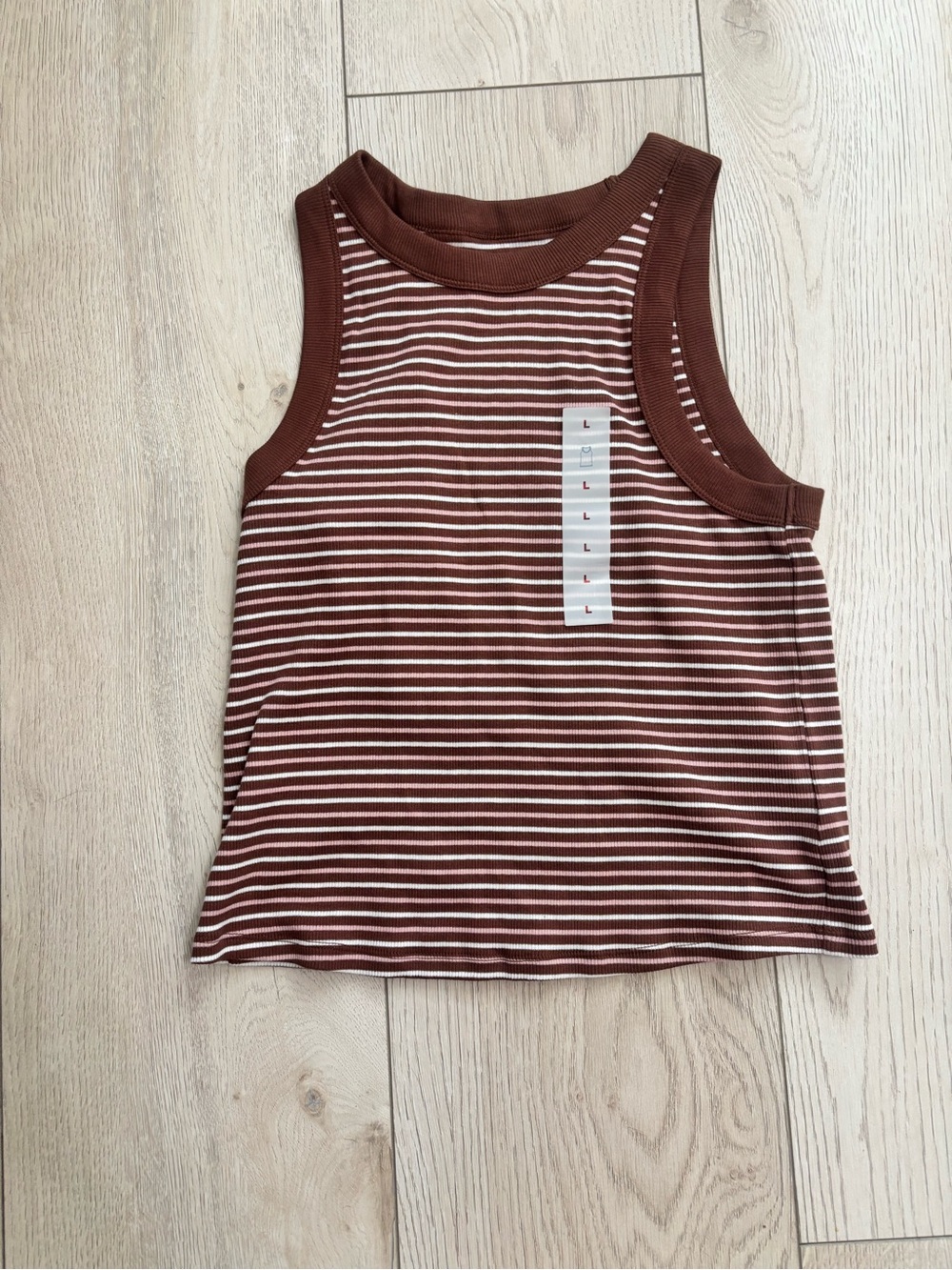 Old Navy Brown & Cream Striped Women's Tank Top